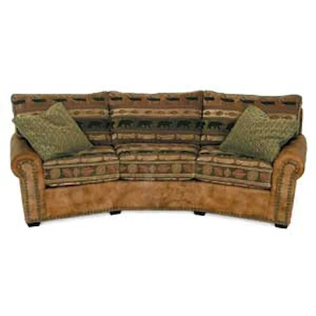 Leather Sofa w/ nailheads